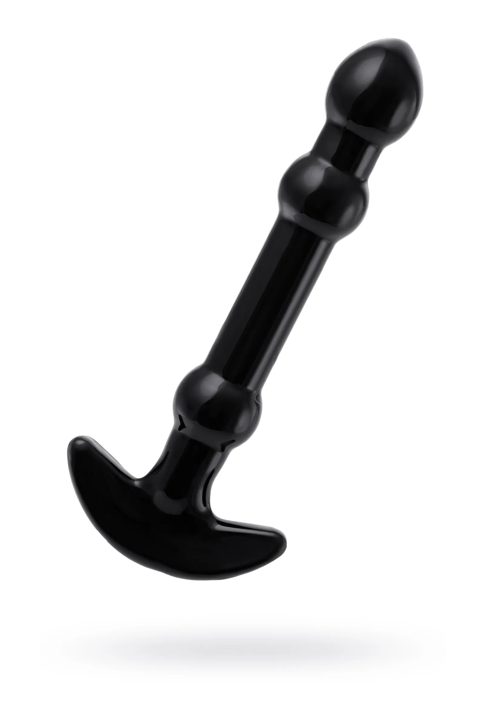 Фаллоимитатор Sexus Glass,стекло, черный, 19 см