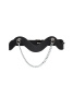 Чокер-волна с цепочкой Pecado BDSM, натуральная кожа, черный