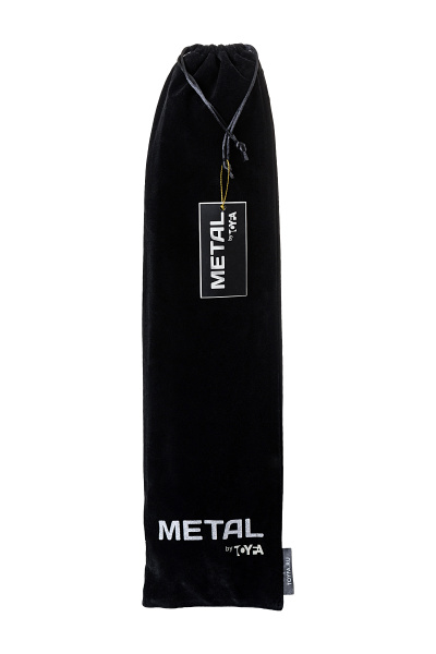 Анальная втулка TOYFA Metall с бело-фиолетовым хвостом, металл, серебристый, 45 см, Ø 2,7 см, 110г