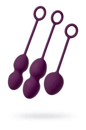 Набор вагинальных  шариков Svakom Nova, силикон, фиолетовый, (49,75,95 ГР)