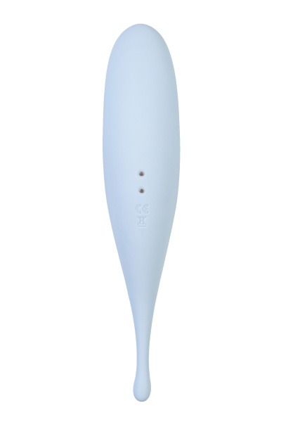 Вакуум-волновой бесконтактный стимулятор клитора Satisfyer Twirling Pro, силикон, голубой